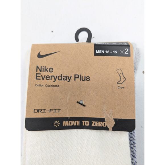 Nike Everyday Plus Undyed Cushioned Crew Socks 2pk - Men 12-15 - Picture 4 of 7